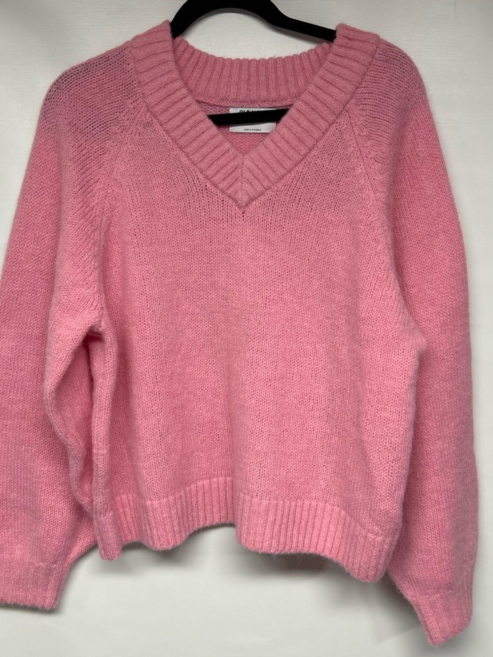 Old Navy Pink V-Neck Knit Sweater